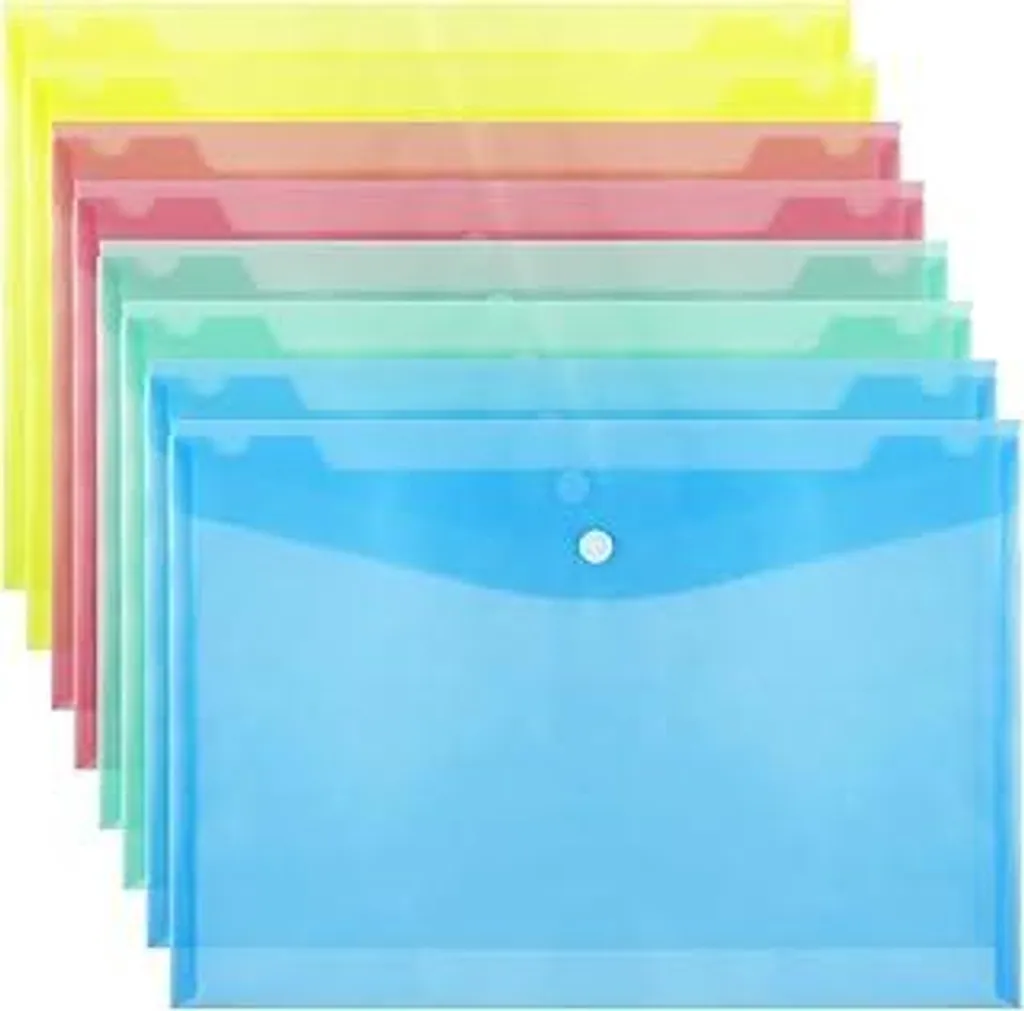 8 Cartelle Portadocumenti A4 Colorate per Scuola e Casa - Organizza Tutto!