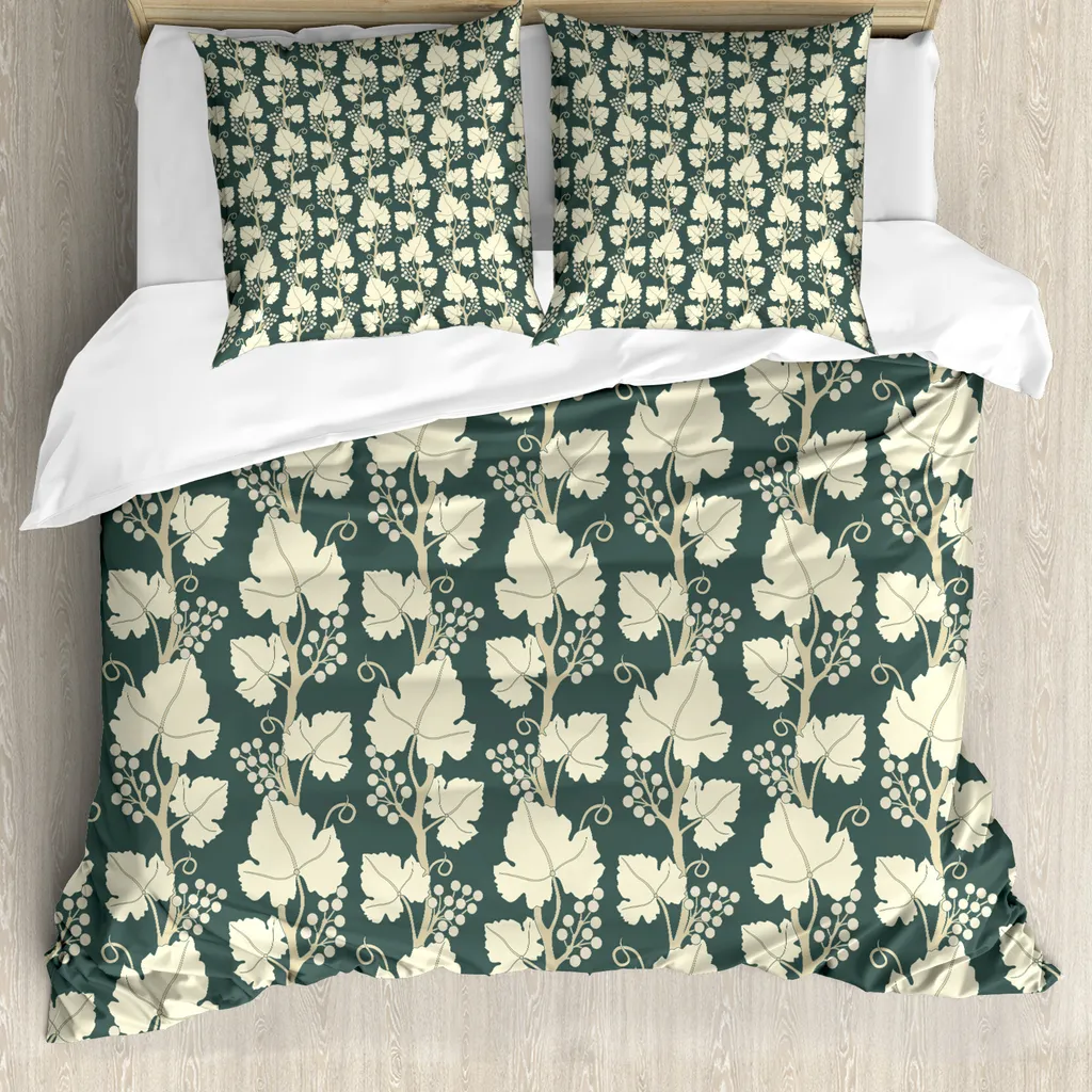 Set Letto ABAKUHAUS Weinberg Verde Beige 155x220 Antiallergico