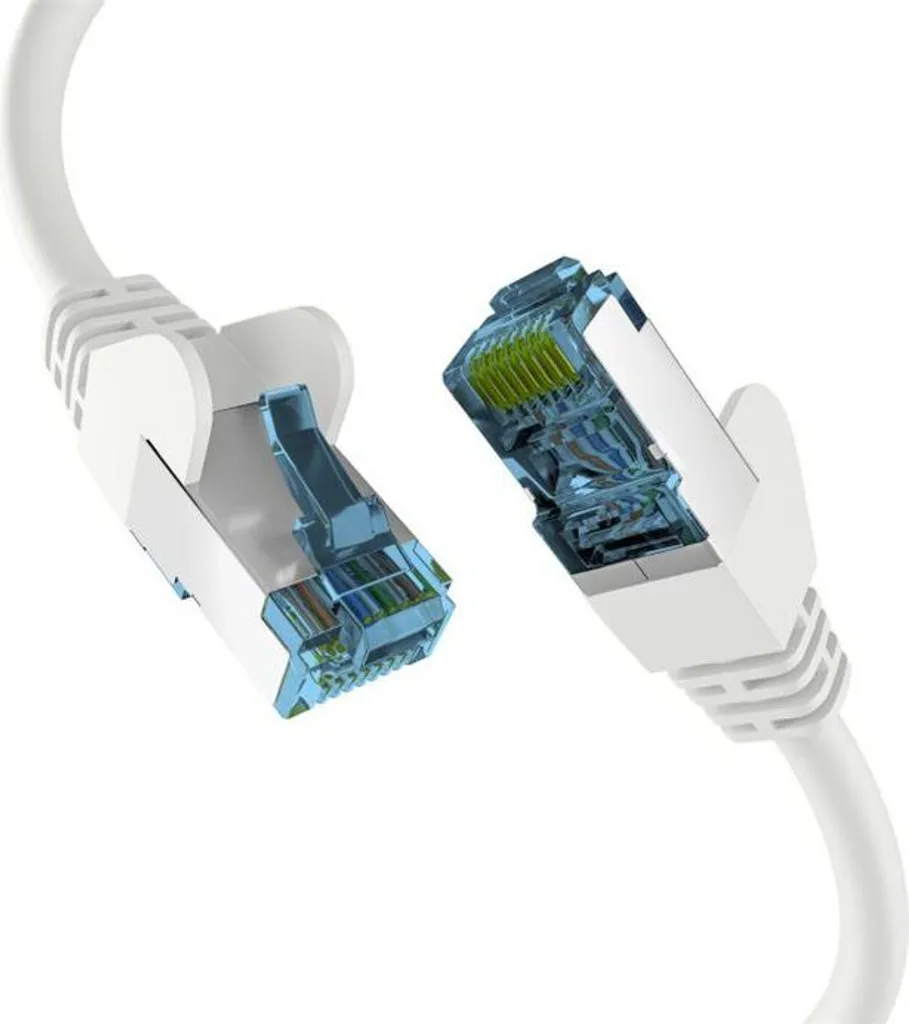 EFB Cavo Patch RJ45 Cat.7 S/FTP 1m Bianco - Prestazioni 10Gbps Reali