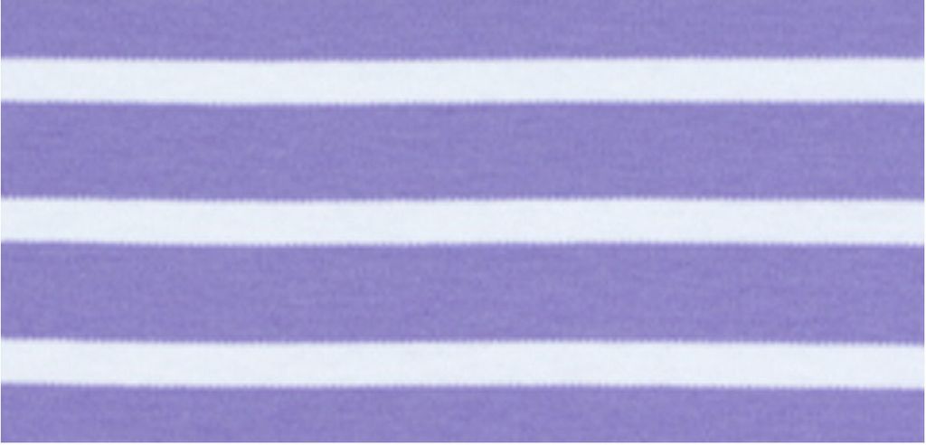 modAS Baby Mütze aus Baumwolle - Kopfbedeckung Mädchen Jungen mit Bindeband und Ohrenschutz in Flieder-Weiß 43 cm – ca. 6-9 Monate