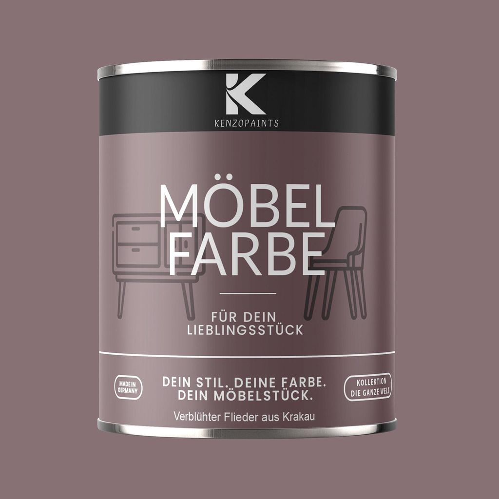 Kenzopaints 750ml Möbelfarbe Möbellack - Verblühter Flieder aus Krakau