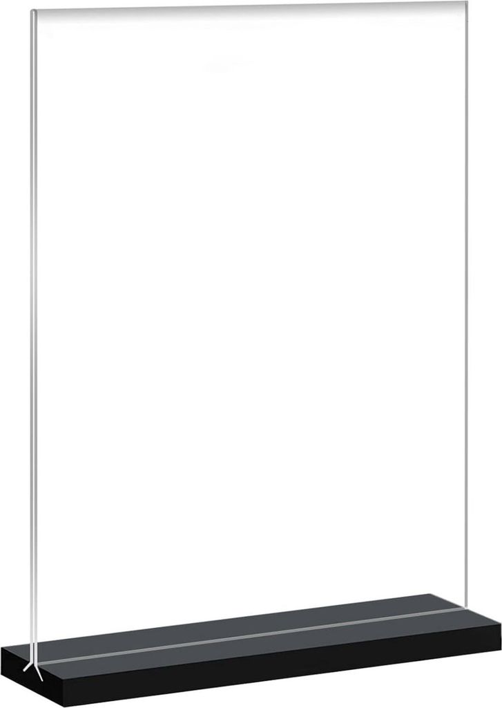 Transparenter vertikaler Schilderständer, hohe Stabilität, einfaches Einsetzen, für Hochzeitsfeiern, Acryl-Tischschildständer, doppelseitiger, ...