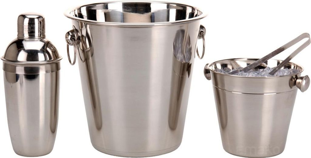 ORION BAR-Set 2x Eiswürfeleimer Shaker Eiszange Produktbild 