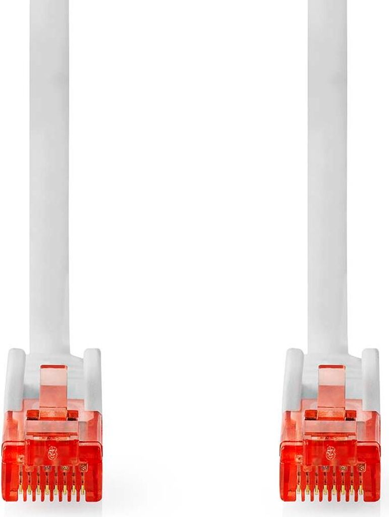 Nedis CAT6-Netzwerkkabel - RJ45 Stecker - RJ45 Stecker - U/UTP - 3.00 m - Rund - PVC - Weiss - Label