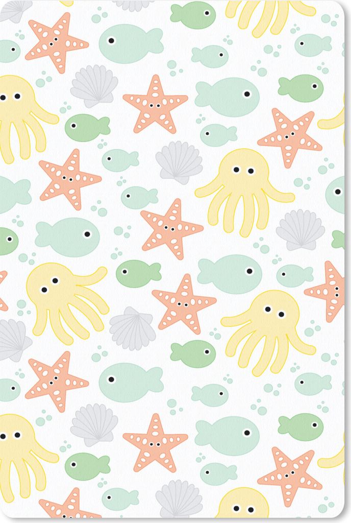 MuchoWow Mauspad Mousepad Meerestiere - Baby - Muscheln 18x27 cm - Mousepads - Maus Mat - Pad - Mausunterlage