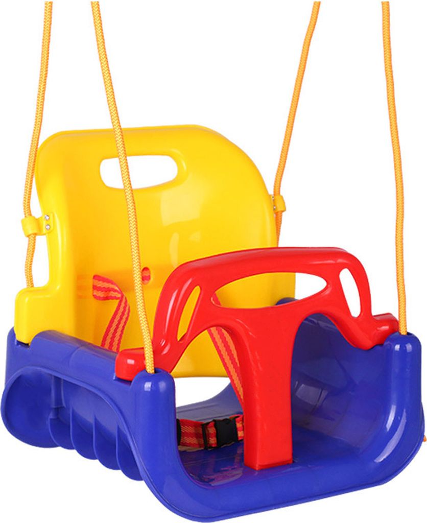 3 in 1 Babyschaukel, Modularer Babyschaukelsitz für Baby Kinder, Schaukel mit 38cm Rückenlehne und Sicherheitsgurt, für Draußen und Drinnen