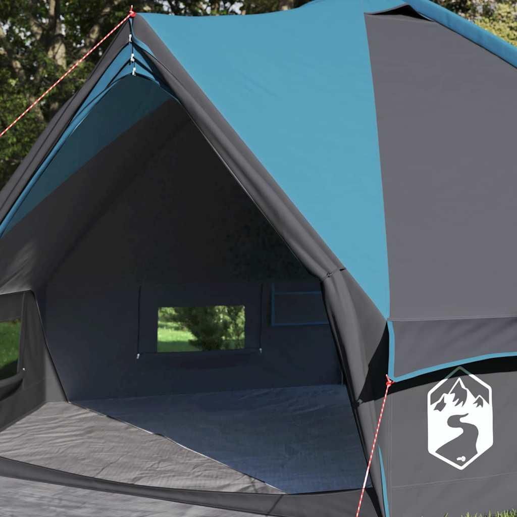 "Winter Sale" Teepee Zelt mit Dach Blau und Grau 490 x 410 x 210cm - clorisNeu311797 - Campingzelte