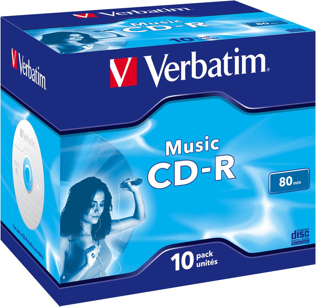 CD-R musicali Verbatim, scatola per gioielli Immagine del prodotto 