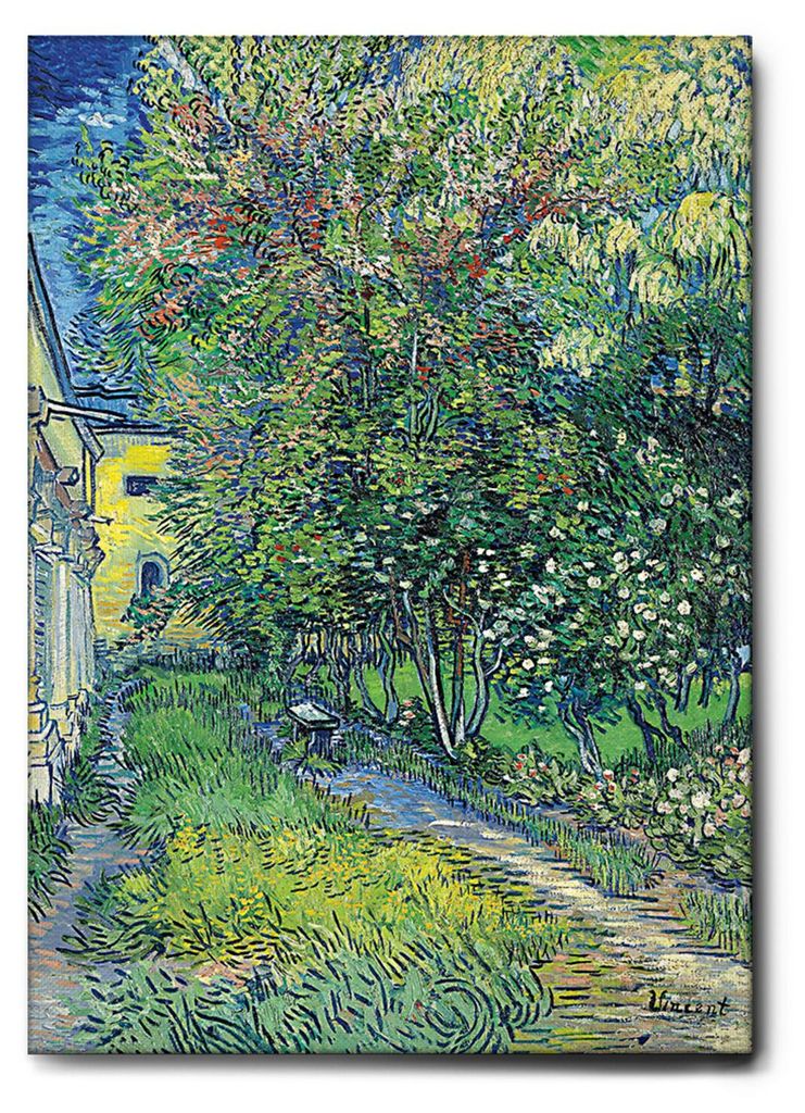 Giallobus - Der Garten der Anstalt in Saint Rémy - Vincent Van Gogh - 70L x 100W cm - Bild - Leinwand mit Standardrahmen
