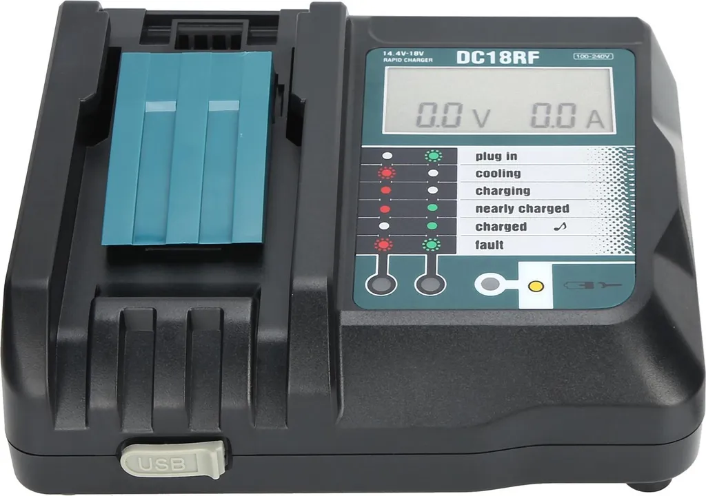 Chargeur DC18RF avec écran LCD pour Batteries Makita 14.4V et 18V LXT