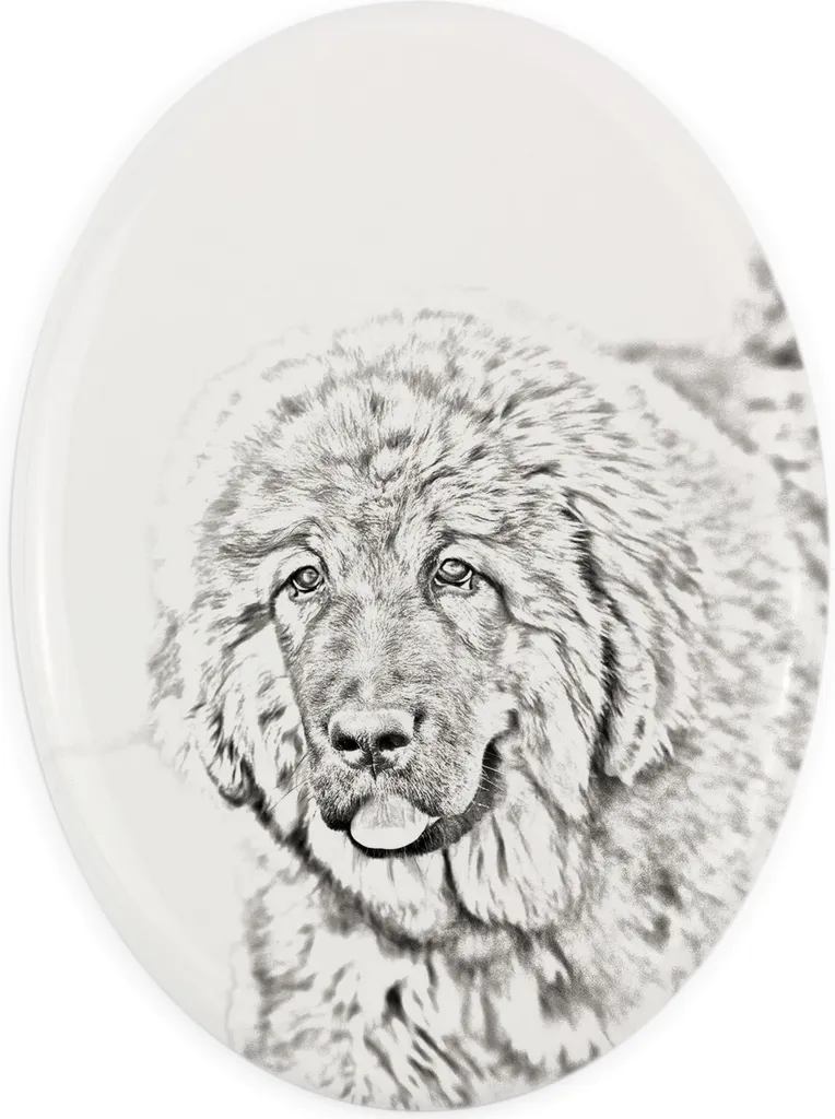 Targa Commemorativa Mastino Tibetano - Lapide Personalizzata Art-Dog