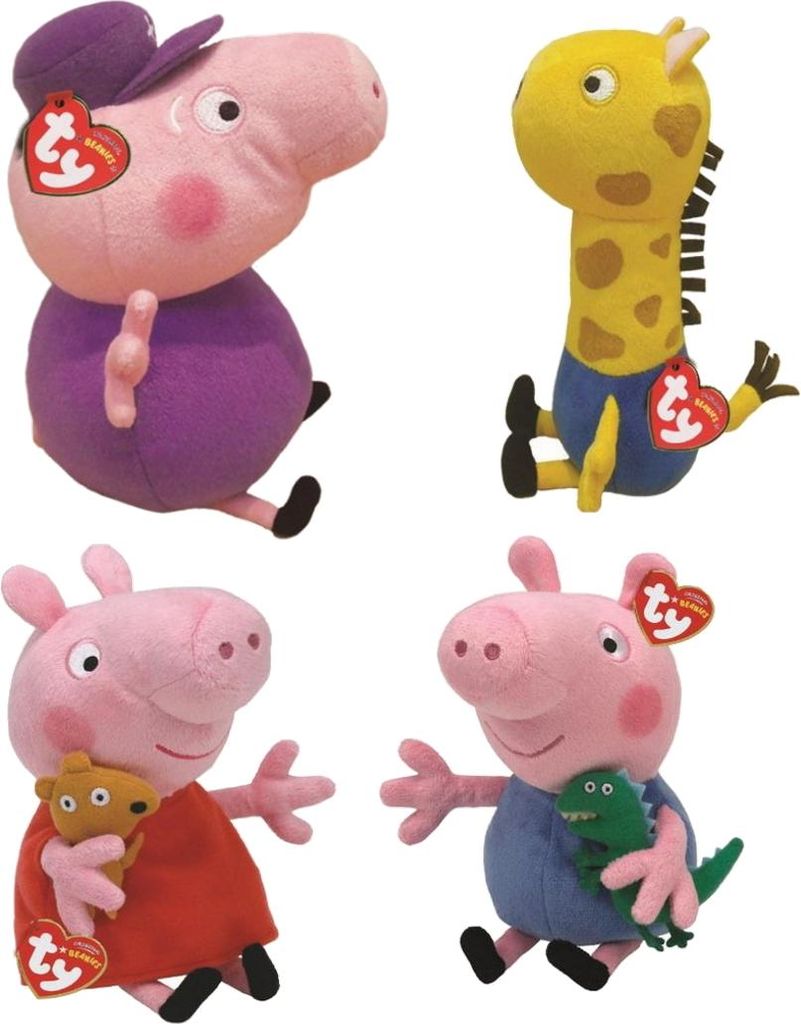 Peppa Pig - Stofftier Set - 15-20cm Produktbild 