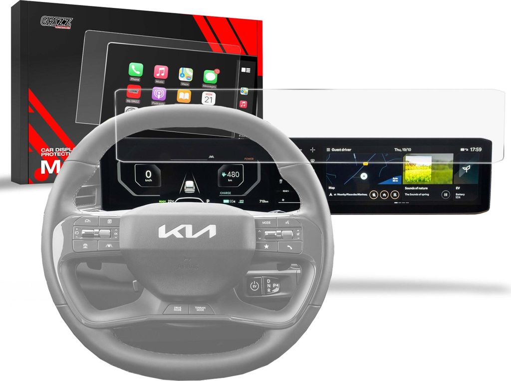 Matte Autodisplayfolie für Kia EV9 (2023-2025), Grizz Protector