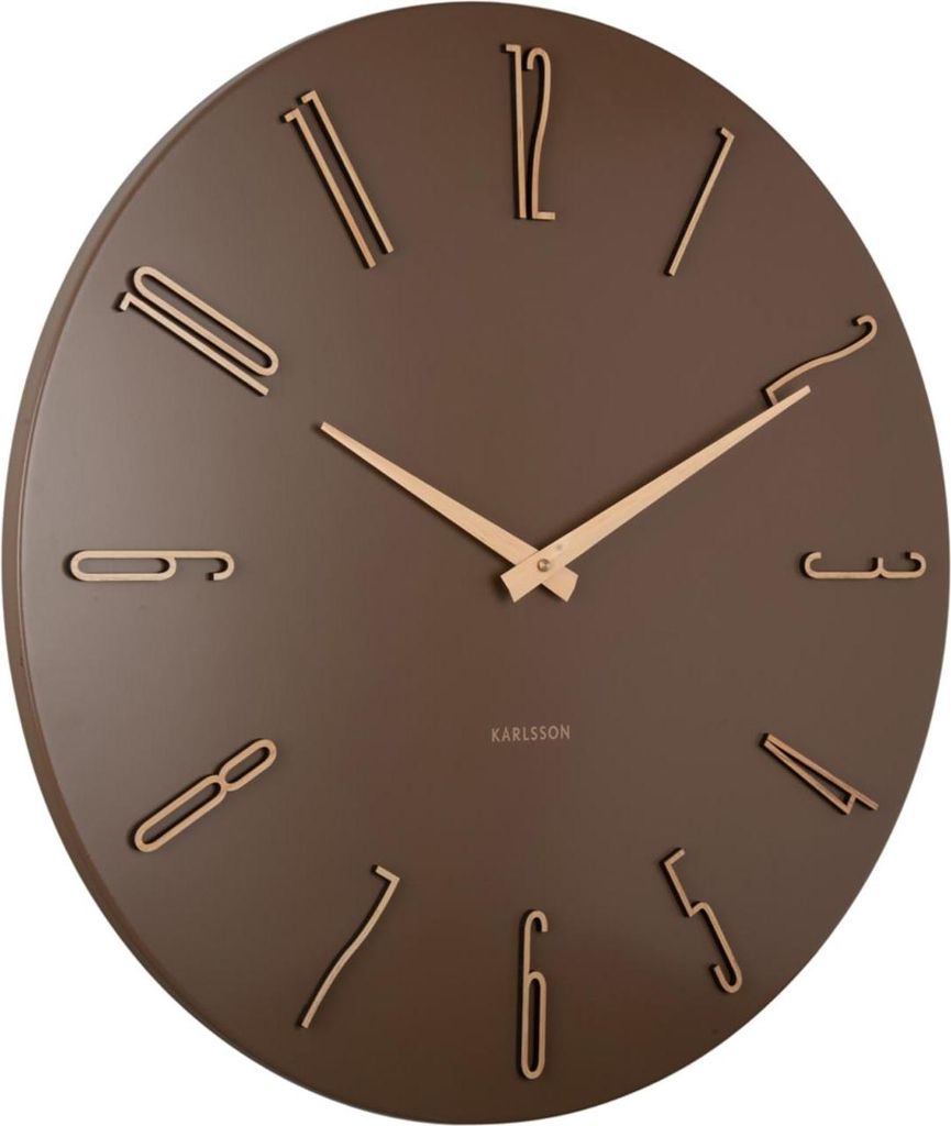 Karlsson - Wanduhr Esmerado Large - Braun - 60x60x60cm Produktbild 