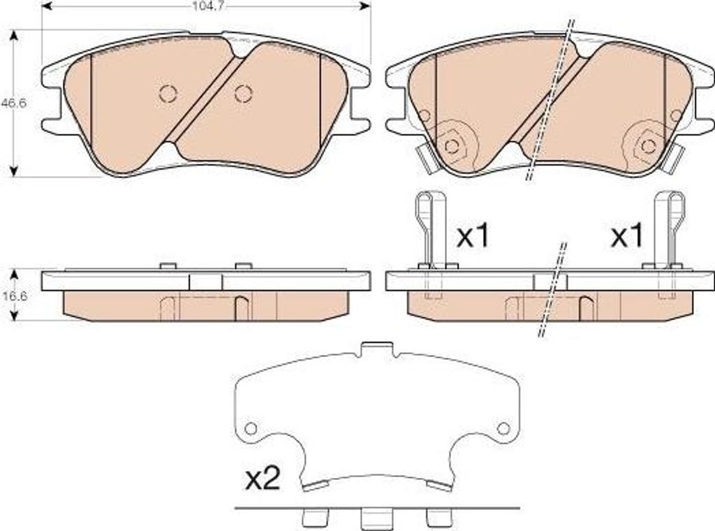 TRW GDB3377 Bremsbelagsatz, Scheibenbremse OE 5810105A30 kompatibel mit Atos