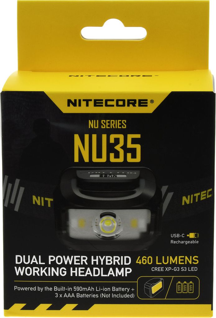 Nitecore NU35 LED Stirnlampe 460 Lumen (+)