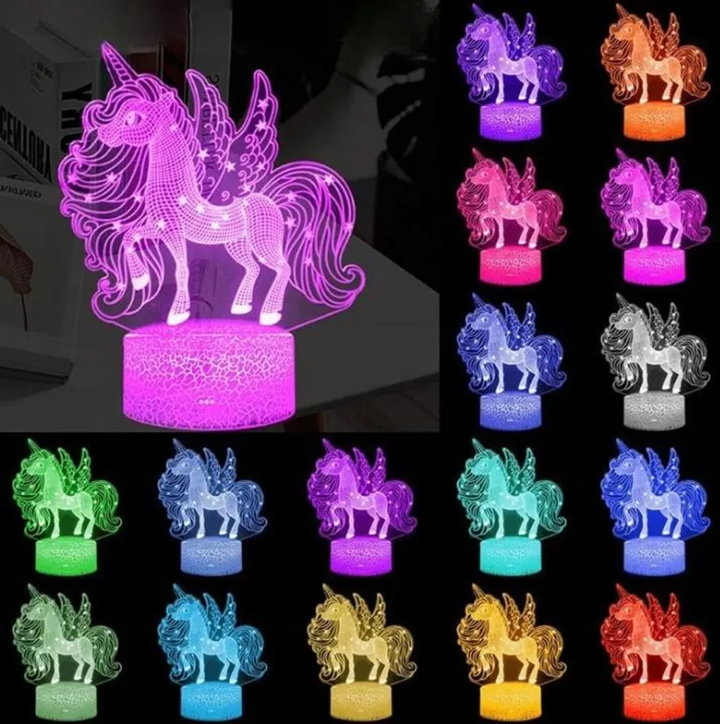 Luce notturna per bambini, 16 colori+dimmerabile+USB, ricaricabile