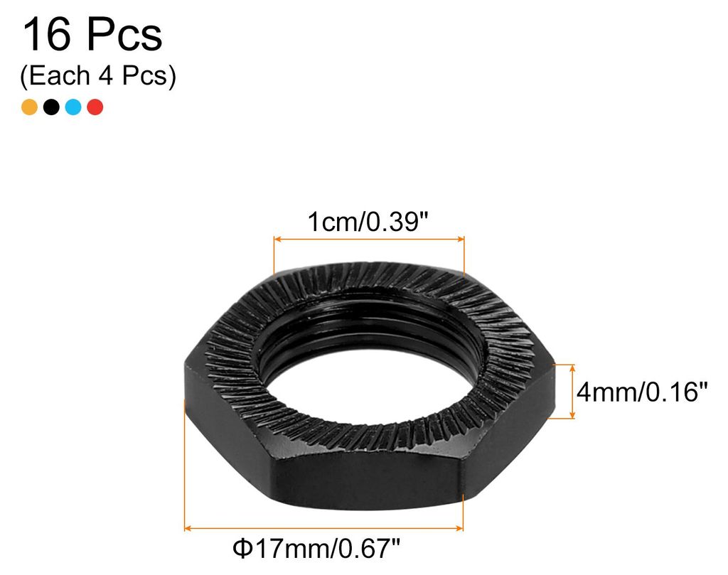 Aluminium 17mm RC Radmutter Gewinde M12x1,0mm Sechskant Radmuttern RC Radmutter fš¹r 1/8 RC Modellauto Lkw Gel?ndewagen Aufgerš¹stete Teile Pac...