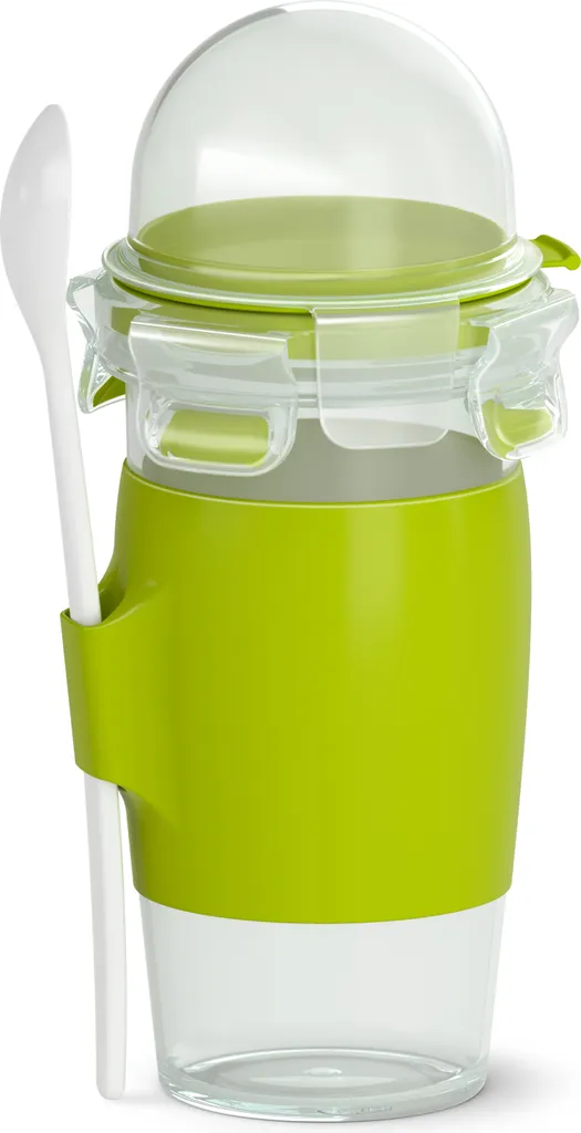 Emsa CLIP & GO Yoghurt Mug 0,45L - Portayogurt Ermetico con Cucchiaio
