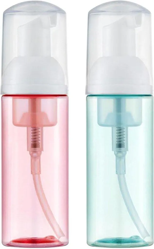Flacon pompe mousse voyage 60 ml le lot de 2 contenants cosmétiques vides