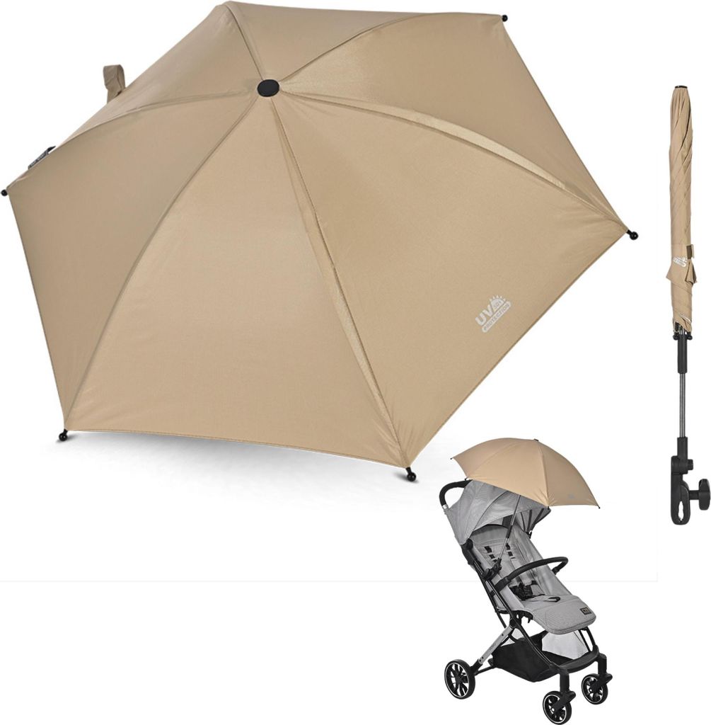 Lorelli UMBRELLA Kinderwagen-Sonnenschirm UVFP 50+/UV50+ – universal Halterung, verstellbar, Ø 67–68 cm, Höhe 68 cm, leicht 0,4 kg