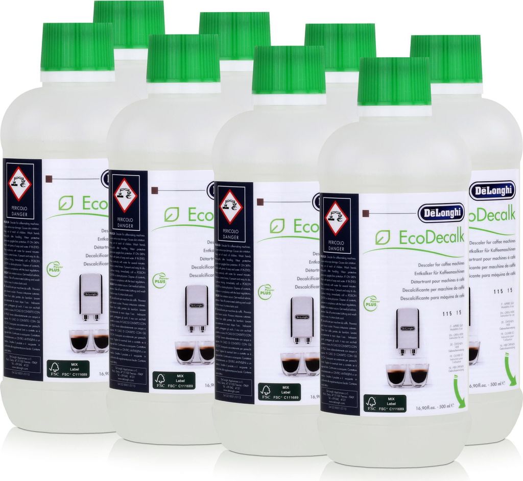 Delonghi EcoDecalk DLSC 500 Entkalker für Kaffeevollautomaten 500ml (8er Pack)