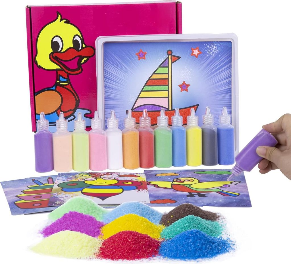 Sandmalerei Karten für Kinder - DIY Ausmalbilder mit Produktbild 