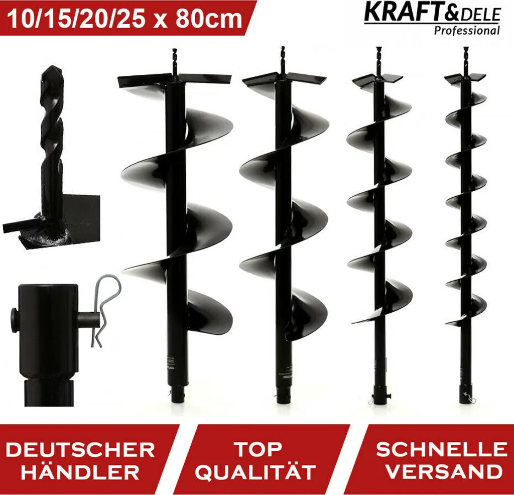 Foreuse de Terre 150mm Haute Résistance en Acier pour Sol Dur KD5252