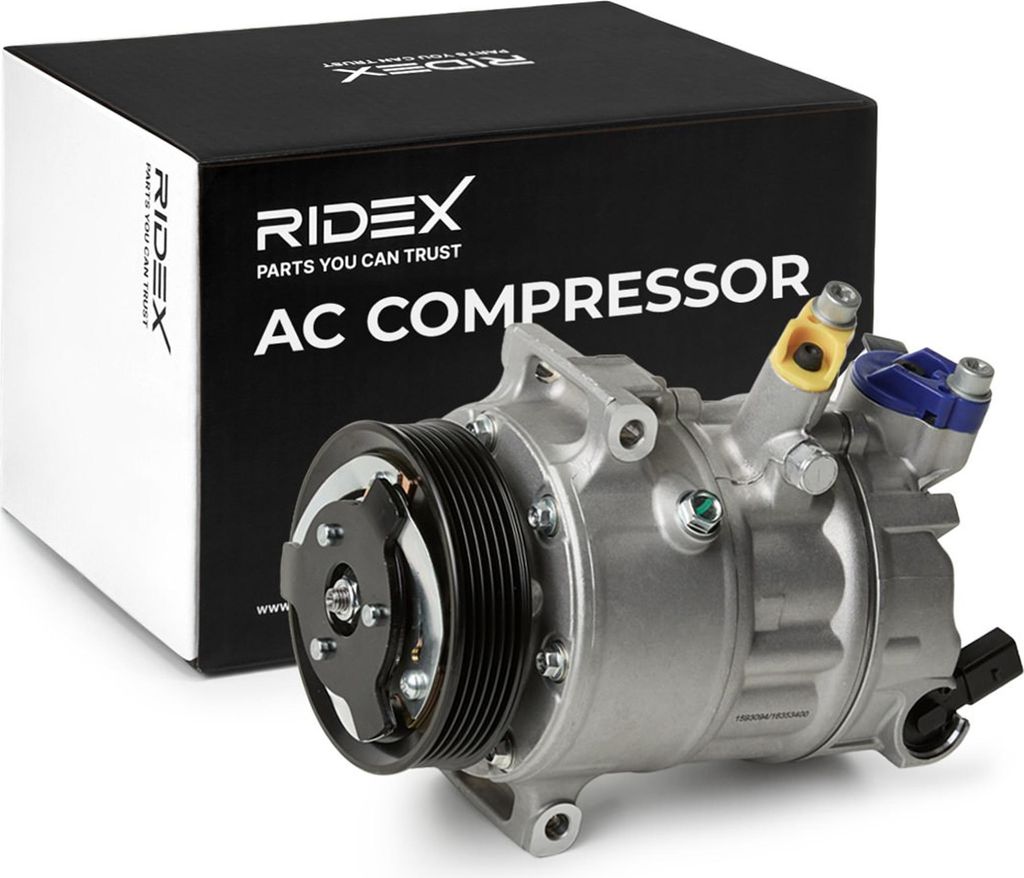 RIDEX 447K0568 6CVC Klimaanlage Klimakompressor R1234yf R134a für VW Golf VII Schrägheck (5G1, BQ1, BE1, BE2) GOLF VI (5K1) Golf V Schrägheck (1K1)