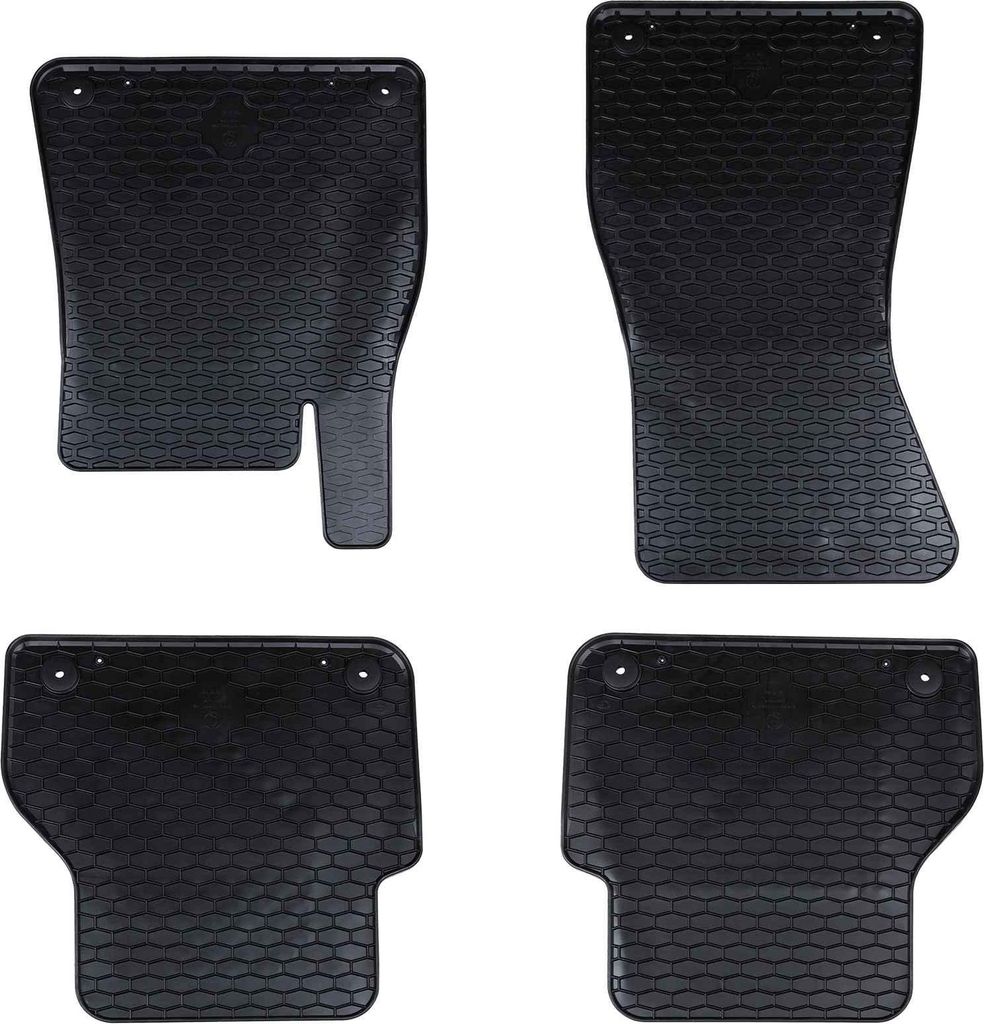 CLOIRS@ Autofußmatte 4 pcs - Einfach zu reinigen - Schwarz geeignet für Audi A6 / A7 4D Aft.