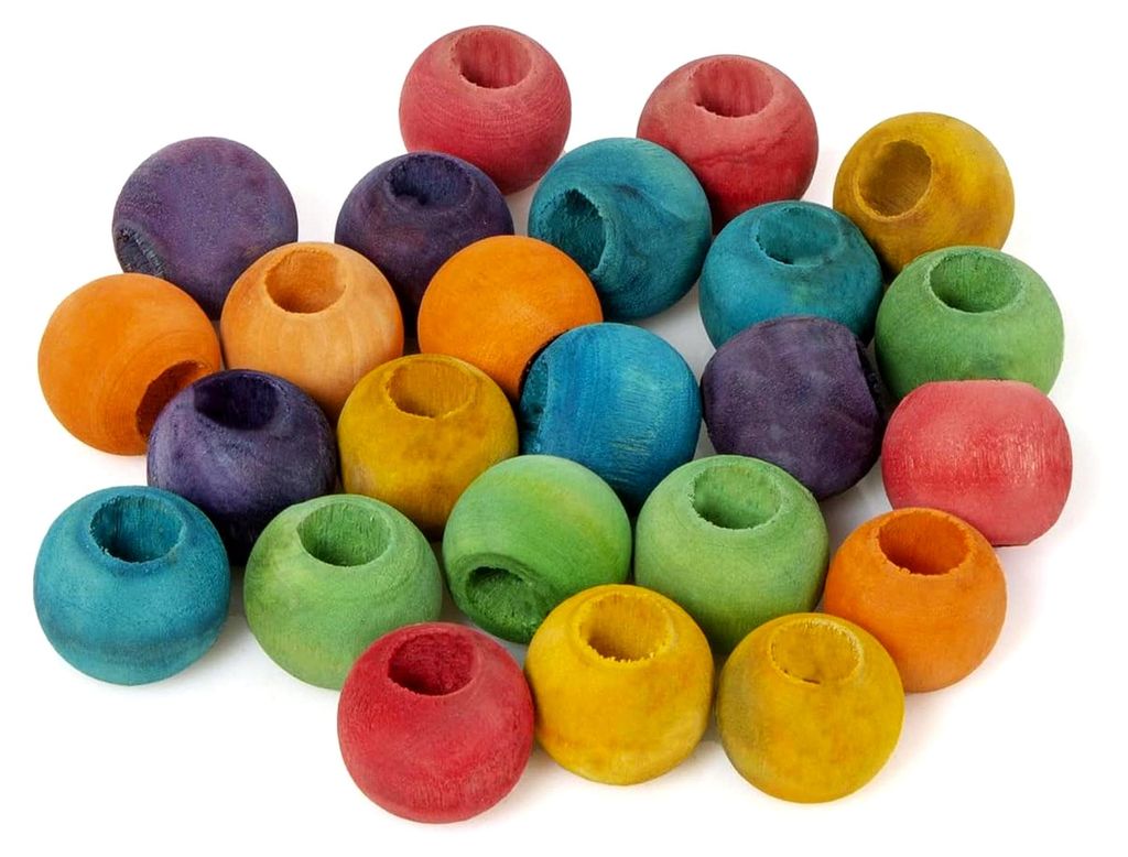 DIY - Bunte Holzkugeln für Vogelspielzeug