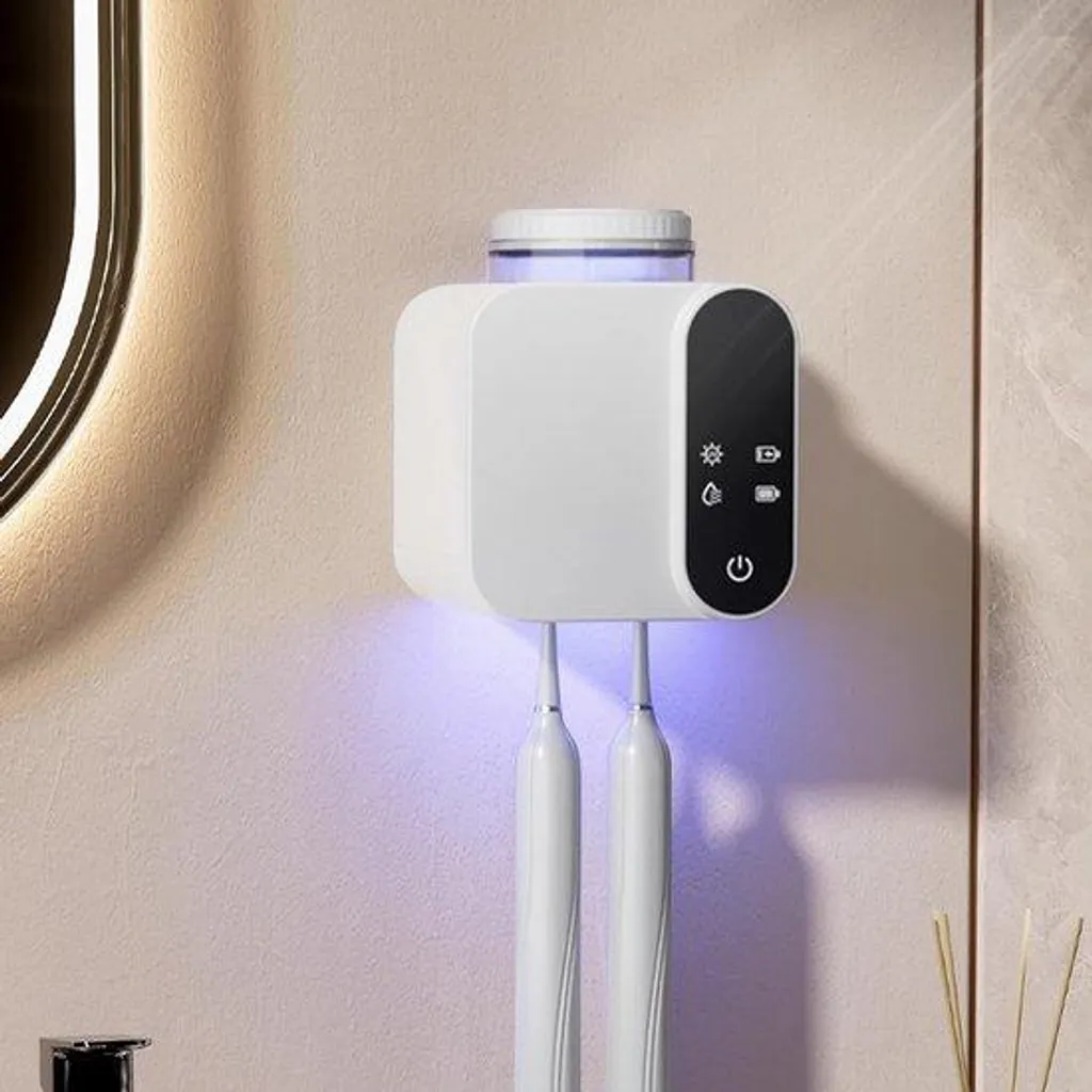 Support brosse à dents anti-bactérien UV avec fonction séchage rapide