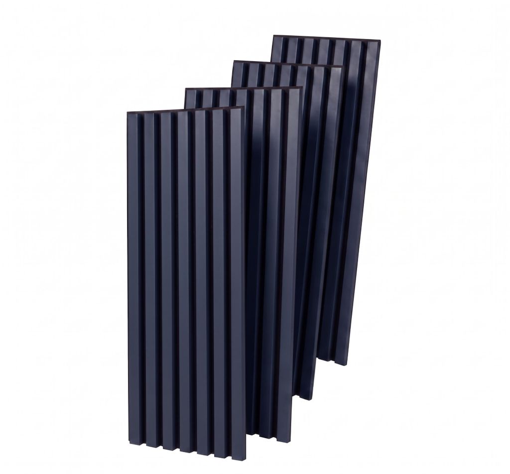 MEBANO. 4er-Set Akustikpaneele Holz 30x132 cm Indigo Blau Produktbild  KI-generiertes Bild