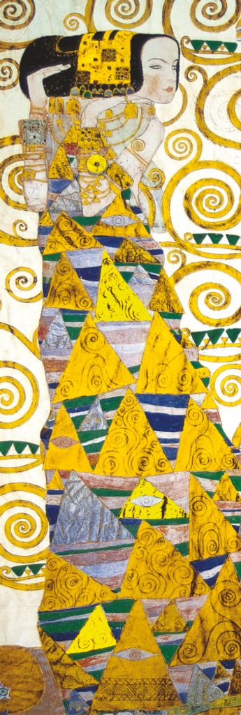 Gustav Klimt Kunstdruck Bild - Die Erwartung, 1905-1909 (Detail) (158 x 53 cm)