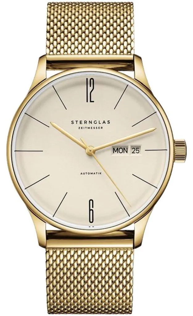 Montre Sternglas S02-BE14-MI05 : Style Doré Durable et Zéro Rayure