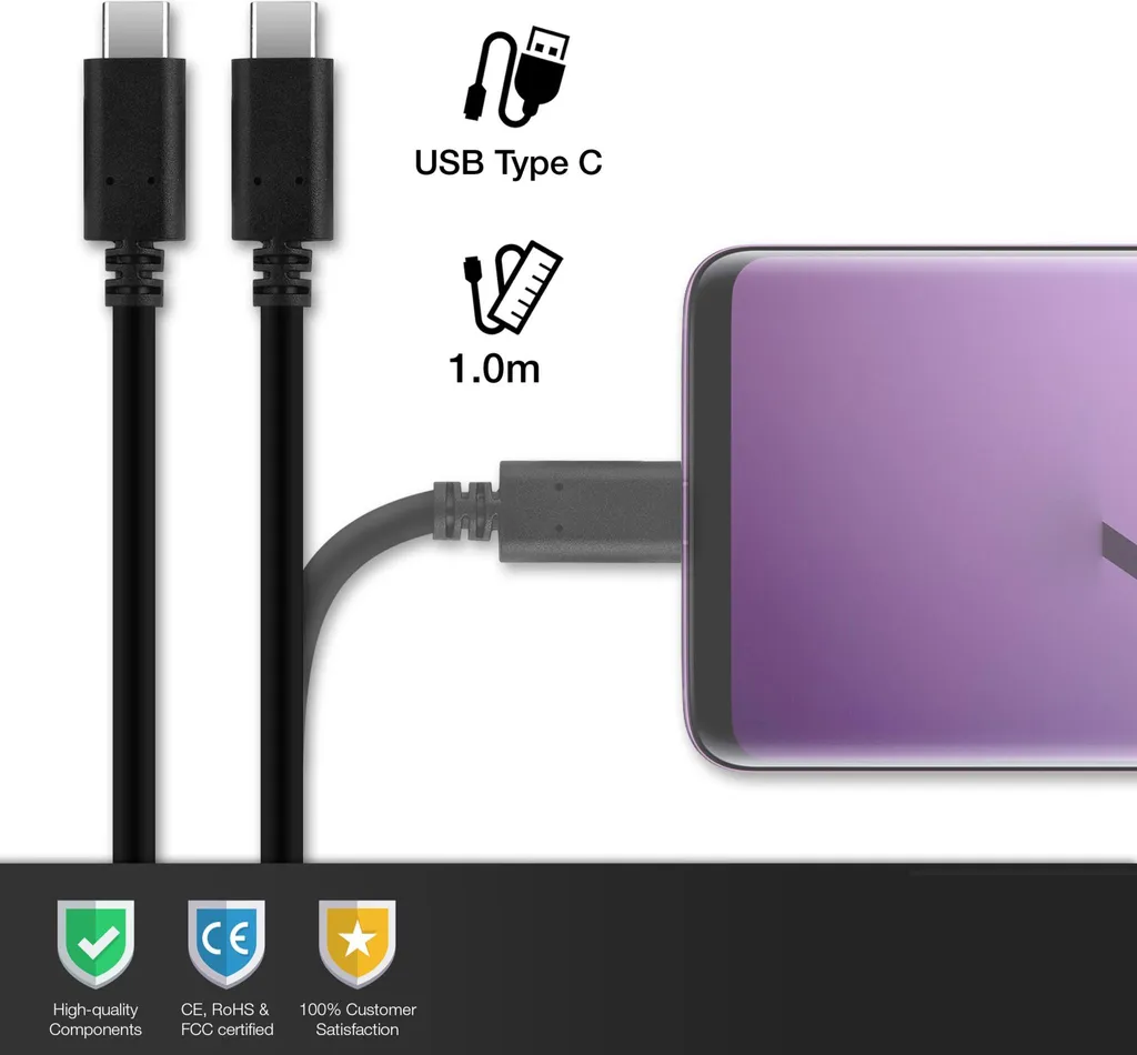 Nuovo USB Tipo C 3.1 Cavo Sincronizzazione Dati Ricarica Per BlackBerry Keyone