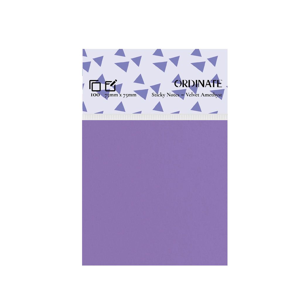 Ordinate-Velvet Amethyst | Sticky Notes | Palette Collection | 100 Blatt pro Blatt, 75 mm x 75 mm, Haftnotizen | Notizzettel für Notizen