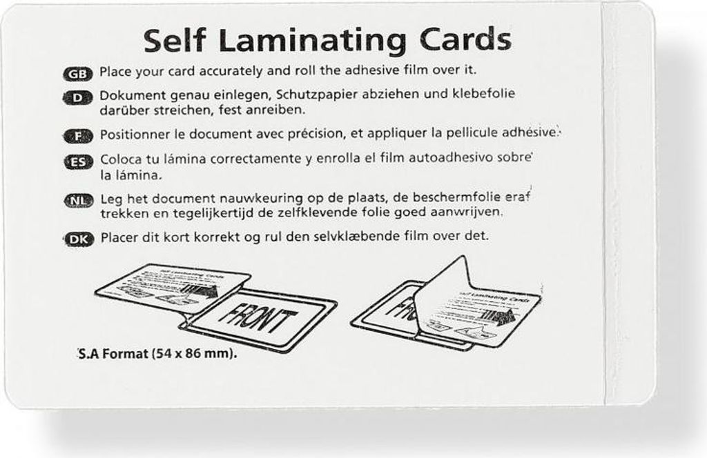 Kaltlaminiertaschen selbstklebend, Laminierfolien aus PET zum Versiegeln und Schützen von Fotos, Speisekarten etc. ohne Laminiergerät, 10er-Set, ...