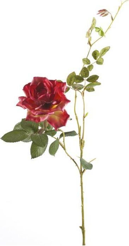 artplants.de Kunstzweig Rosenzweig Beata, pink, 75cm - Künstliche Rose