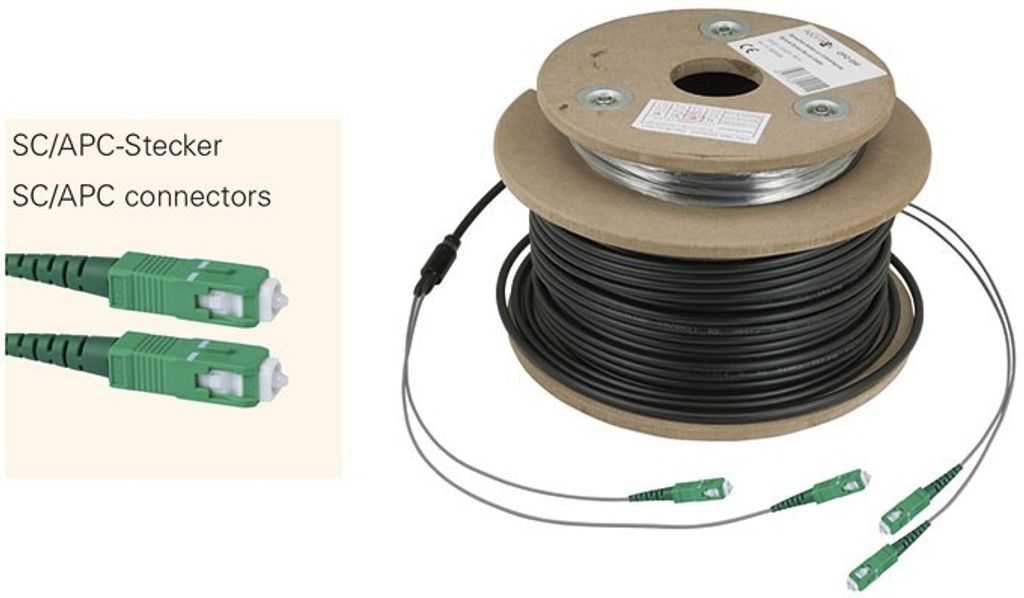 Televes Optisches TWIN - OSMD50SCAPC Erdkabel 50m m.4 x Produktbild 
