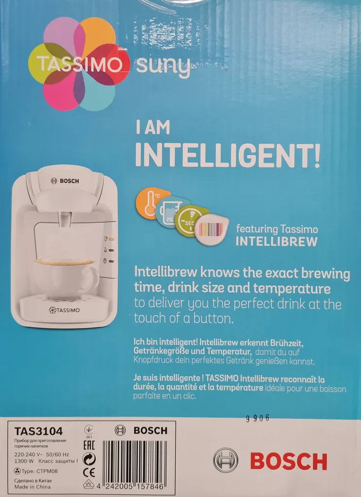 Machine à café Bosch Tassimo Suny TAS3104 Blanc 1300W multi-boisson - 6