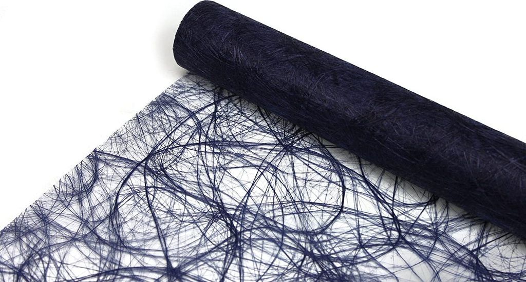 JULANO Sizoweb Original Tischläufer Tischband zur Dekoration (20cm breit, 20m lang, Farbe: blau)