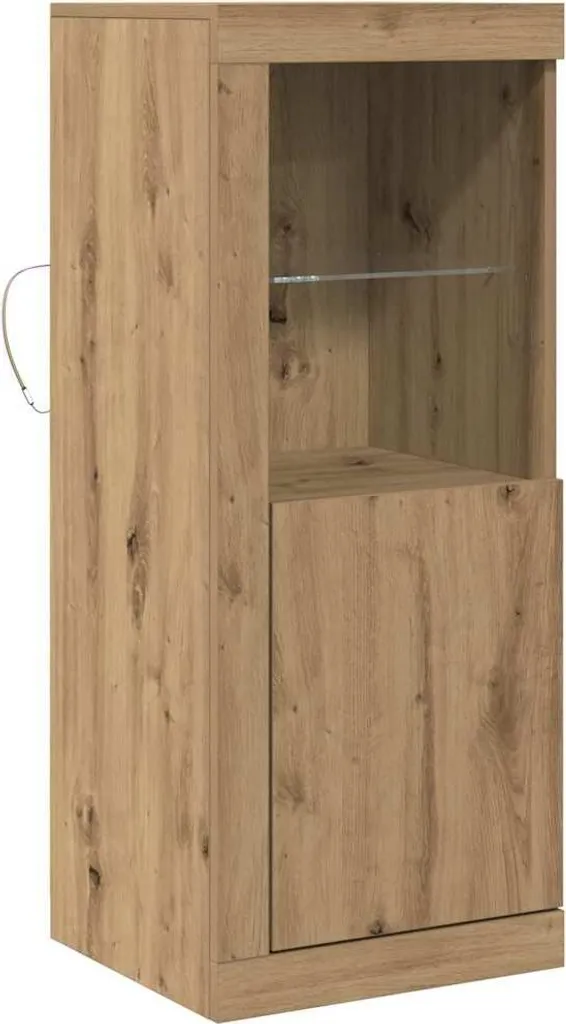 Credenza Smart LED RGB Marrone 41 cm | Mobile Legno con USB