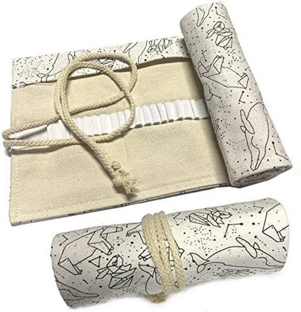 Trousse d'artiste 48 fentes en toile pour protéger et ranger vos crayons
