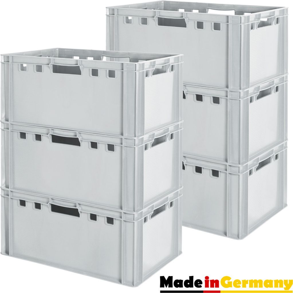 Fleischkiste E3 Fleischkiste Grau Fleischerkiste Fleischkisten Kiste Fleischkiste Eurobox Lebensmittelecht 60 x 40 Metzgerkiste Auswahl Kingpower, ...