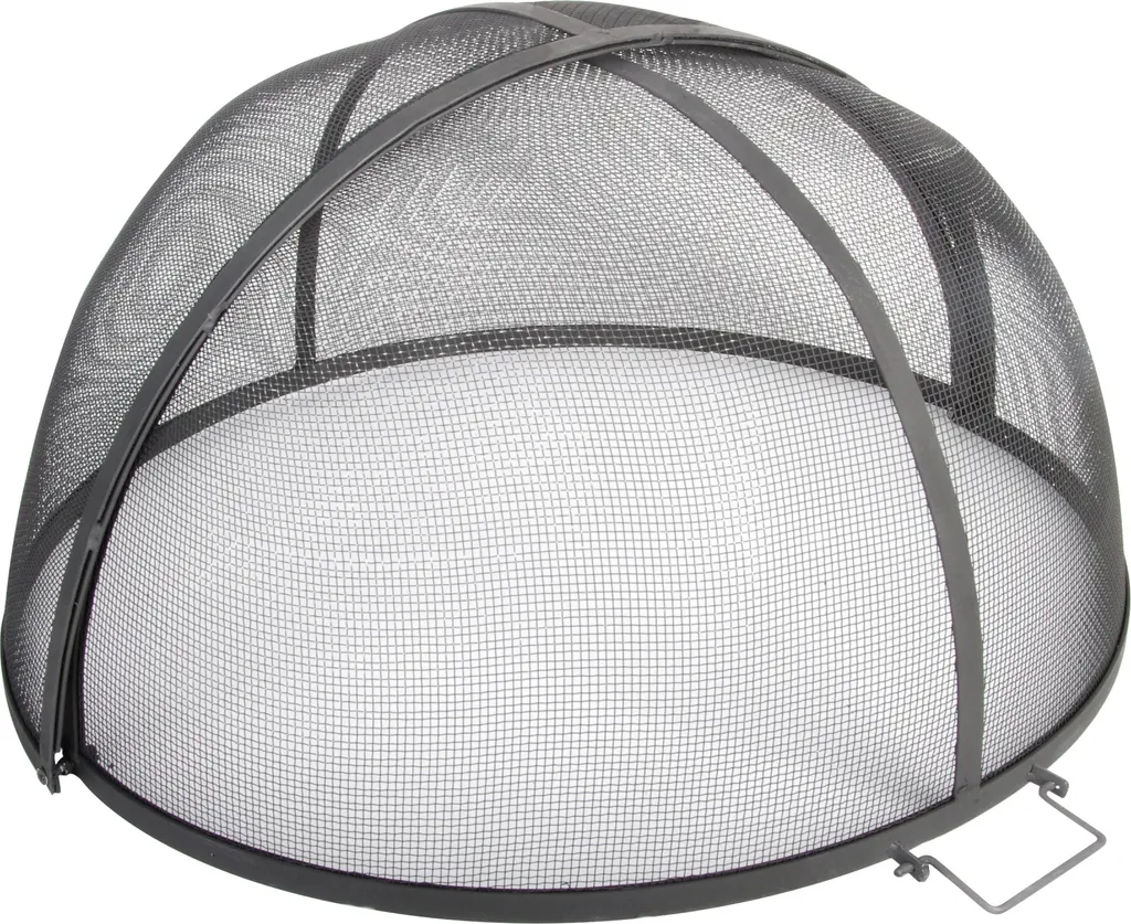 Écran de cheminée pliable en métal noir pour protection braises FF103