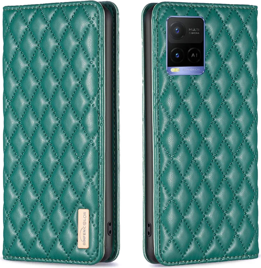 Custodia Wallet VIVO Y21S Y21 Y33S Verde - Accessorio Chic in Pelle