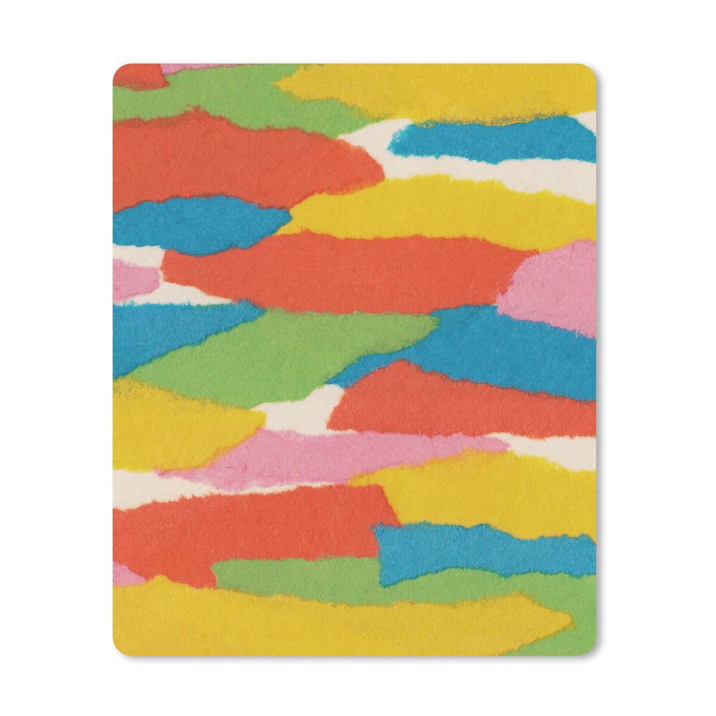 MuchoWow Mauspad Mousepad Abstrakt - Formen - Rot - Grün - Retro 19x23 cm - Mousepads - Maus Mat - Pad - Mausunterlage - Mauspads - Spielen