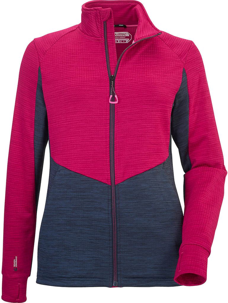 Killtec Midlayer Damen Powerstretchjacke, Farbe:Beere, Größe:38