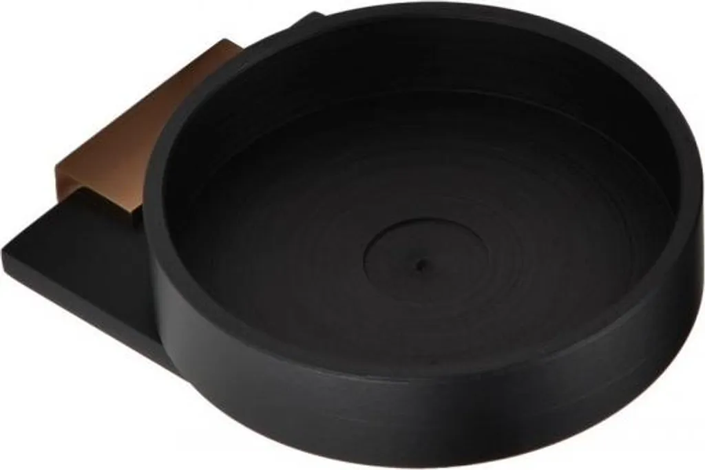 Porte-savon en laiton massif or et noir GALLA pour salle de bain chic